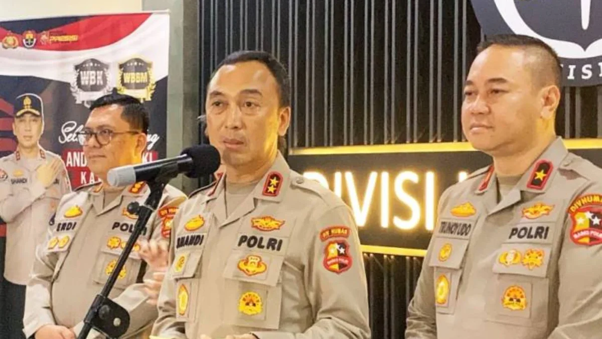 Kadiv Humas Polri Irjen Pol Sandi Nugroho di Gedung Humas Polri, Jakarta Selatan, Kamis (30/5/2024). Foto/Rian