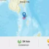 Gempa dengan magnitudo 5,1 mengguncang Pulau Karatung, Sulawesi Utara, Minggu 9 Juni 2024. (BMKG/BMKG)