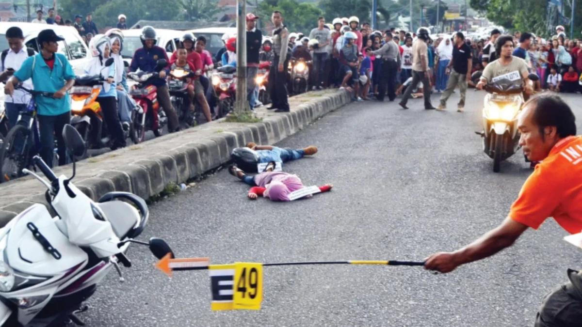 Rekonstruksi kasus Vina dan Eky di Jembatan atau Flyover Talun, Kabupaten Cirebon. (ist)