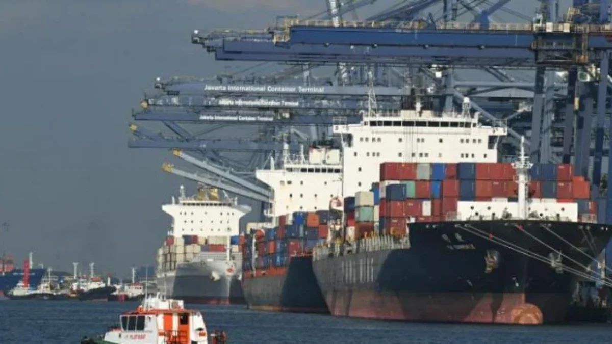 Kapal yang melakukan bongkar muat di Pelabuhan Tanjung Priok (Foto: Dok. Pelindo II)