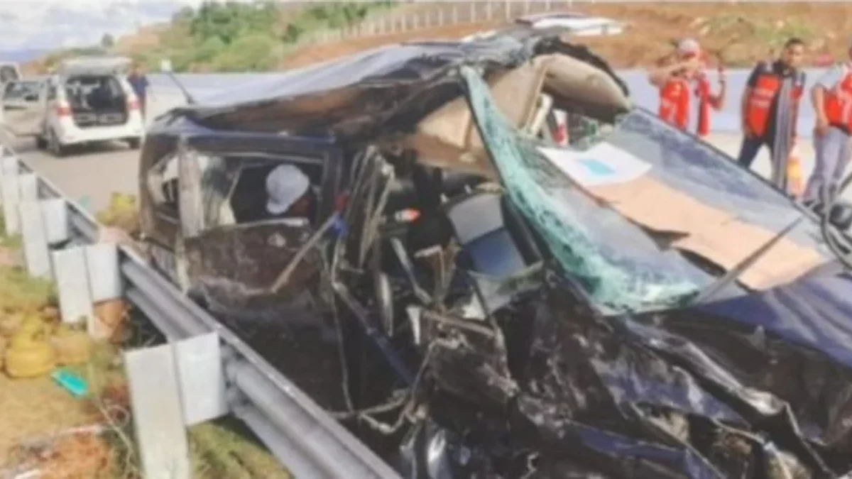 Honda Freed kecelakaan di Tol Aceh. Foto: Istimewa