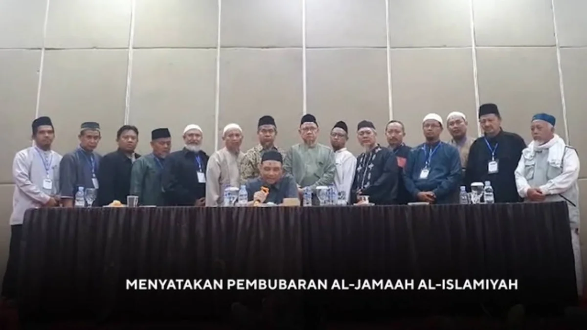 Suasana konfrensi press Jemaah Islamiyah (JI) membubarkan diri dan kembali ke pangkuan NKRI dan Pancasila saat