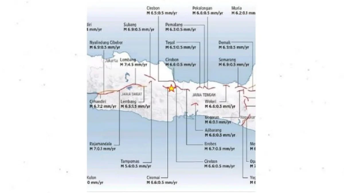 Peta pusat gempa Kabupaten Kuningan, Kamis 25 Juli 2024. BKMG