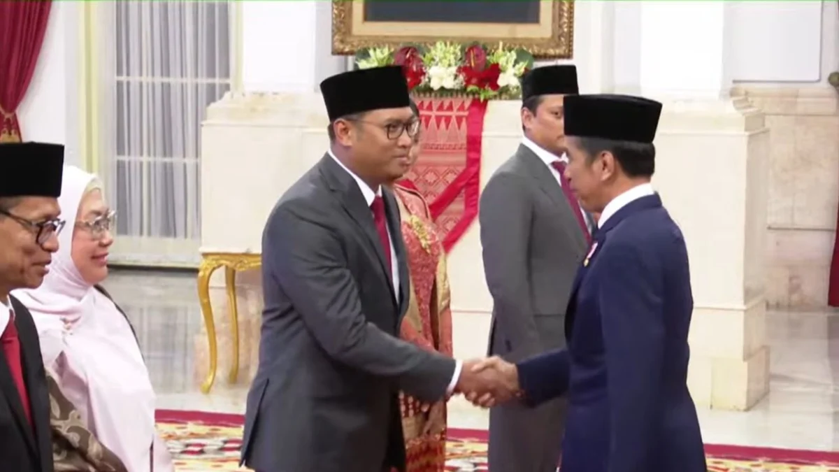 Presiden Joko Widodo melantik Sudaryono sebagai wakil menteri pertanian. (Tangkapan Layar/YouTube Sekretariat