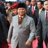 Menteri Pertahanan RI Prabowo Subianto menghadiri Upacara Peringatan Hari Ulang Tahun (HUT) ke-78 Bhayangkara