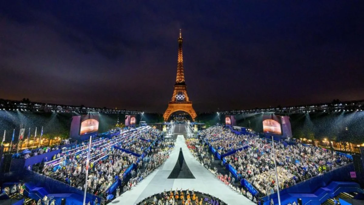 Pembukaan Olimpiade Paris 2024. (FRANCOIS-XAVIER MARIT/Pool via REUTERS)