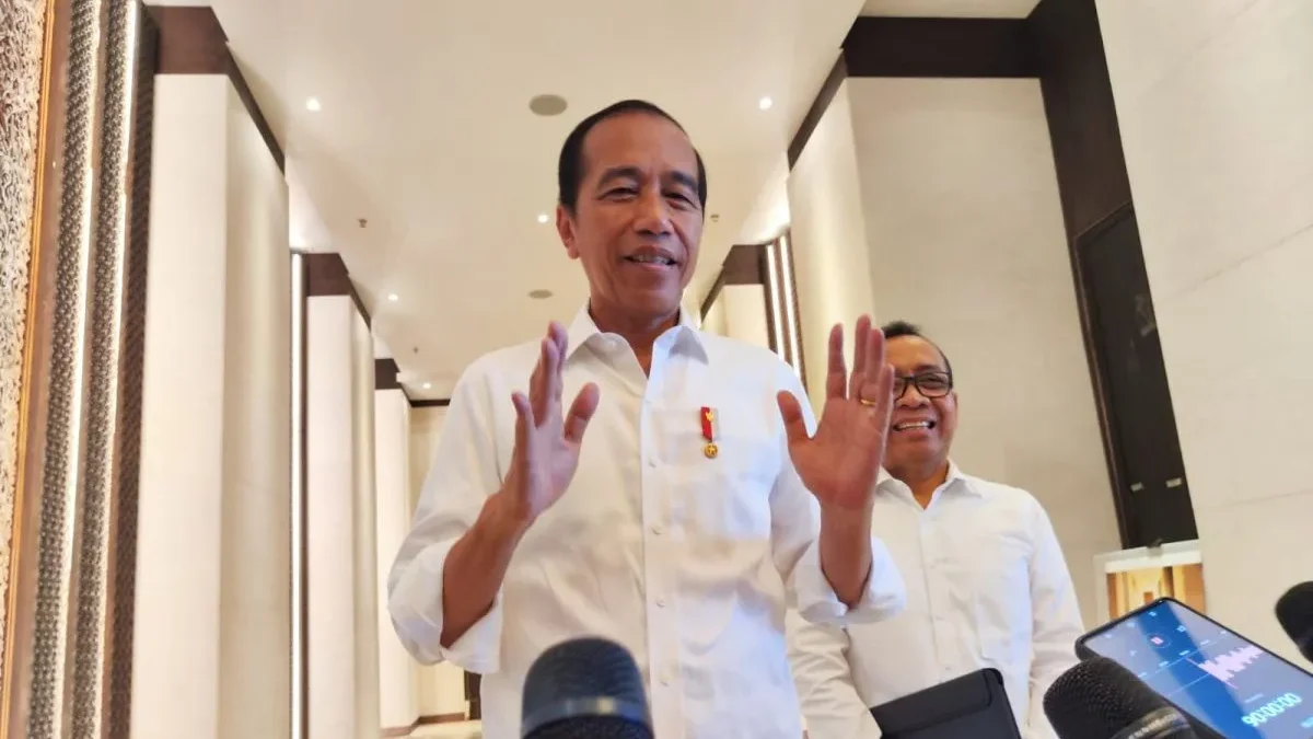 Presiden Joko Widodo memberikan keterangan pers di IKN, Kabupaten Penajam Paser Utara, Kaltim, Senin (29/7/202