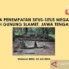 Peneliti Pusat Riset Arkeologi Prasejarah dan Sejarah BRIN Priyatno Hadi dalam seminar tentang Rekam Jejak Man