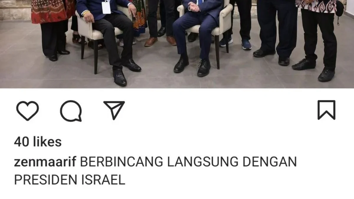 Posting Dr Zainul Maarif mengenai kunjungannya dan rombongan menghadap Presiden Israel, baru-baru ini. - (tang