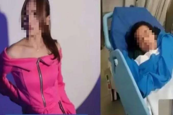 Ella semasa hidup (kiri) meninggal dunia (kanan) diduga usai melakukan sedot lemak di salah satu klinik kecant