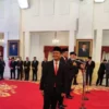 Bahlil Lahadalia saat menghadiri agenda pelantikan sebagai menteri Energi dan Sumber Daya Mineral (ESDM), di I