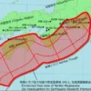 Peta potensi gempa dahsyat megaquake yang berujung tsunami Akbar dari Palung Nankai tahun 2013 (Sumber: HERP J