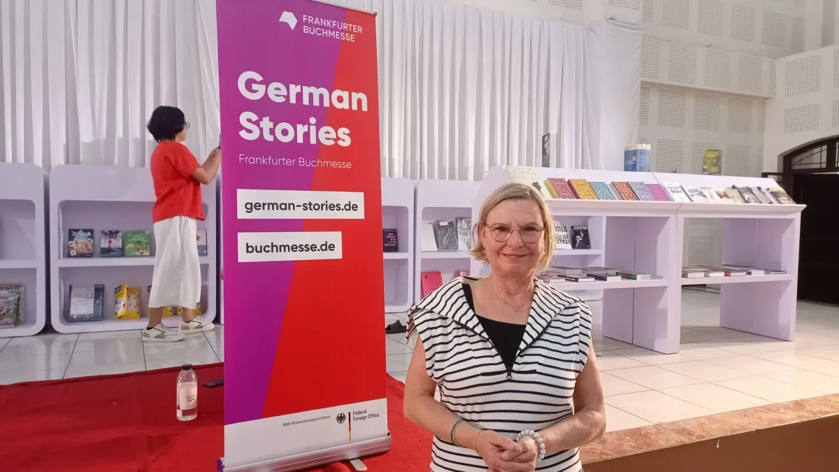 Vice President Business Development Frankfurt Book Fair, Claudia Kaiser menghadiri Salatiga LitFest 2024 pada