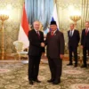 Menteri Pertahanan Republik Indonesia (Menhan RI) Prabowo Subianto tiba di Istana Kremlin, Moskow, Rusia, pada