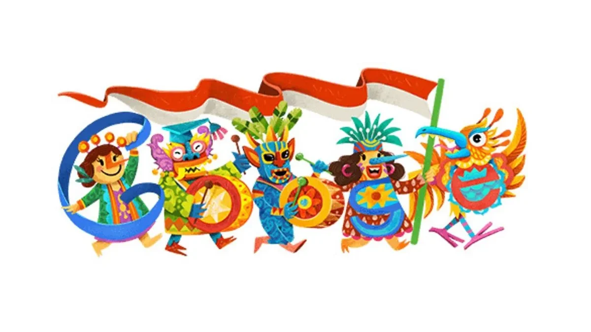 Tampilan Google Doodle spesial HUT ke-79 RI 17 Agustus 2024. (Google)