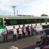 PT KAI Daop 6 Yogyakarta menggelar sosialisasi untuk tertib dan selamat saat melewati perlintasan sebidang ker