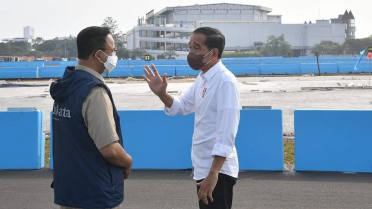 Presiden Joko Widodo (kanan) dan Anies Baswedan (kiri). (Dokumentasi BPMI Sekretariat Presiden)