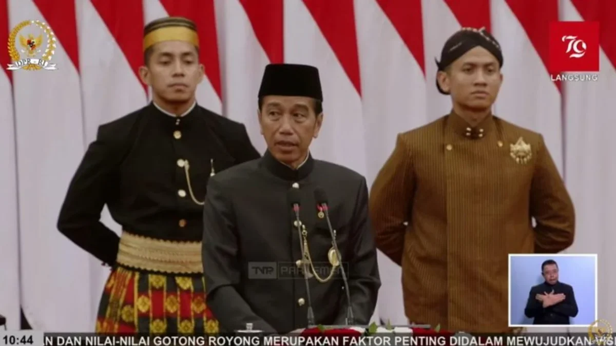 Presiden Jokowi (tangkapan layar YouTube DPR RI)