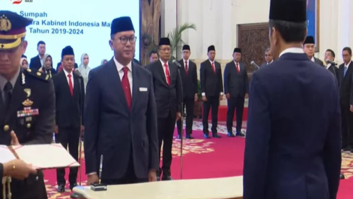 Rosan Roeslani menjadi salah satu menteri yang dilantik sebagai Menteri Investasi/Kepala BKPM di Istana Negara