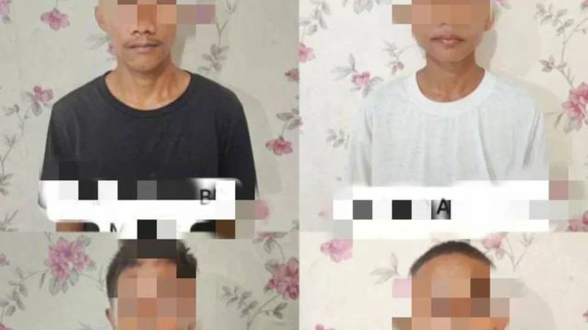 Tampang keempat pelaku yang masih di bawah umur, Foto : Ist