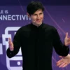 Pendiri dan CEO Telegram, Pavel Durov, menyampaikan pidato utama pada Mobile World Congress di Barcelona, ​​Sp