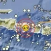 Titik gempa di Bali, Sabtu (7/9)/Repro