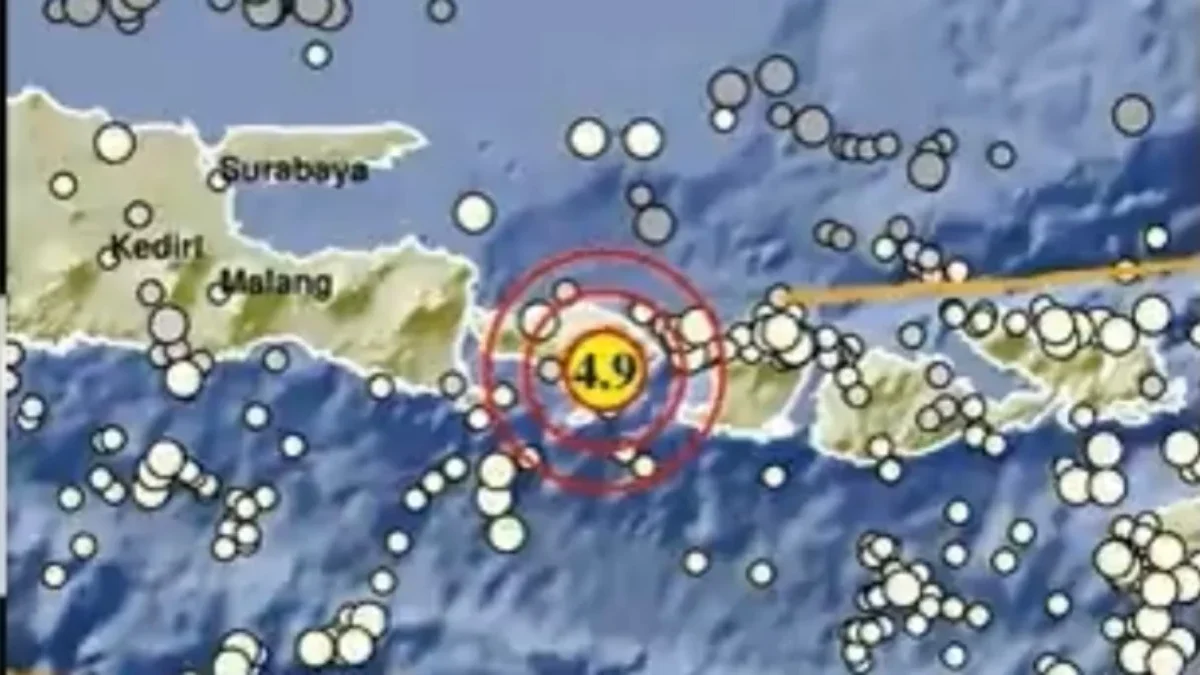 Titik gempa di Bali, Sabtu (7/9)/Repro