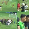 Wasit Eko Agus Sugiharto mendapat pukulan dari pemain Sulawesi Tengah. (Foto: X/@FaktaSepakbola)