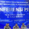 RS Polri saat melakukan konferensi pers terkait dua dari tujuh jenazah yang ditemukan mengambang di Kali Bekas