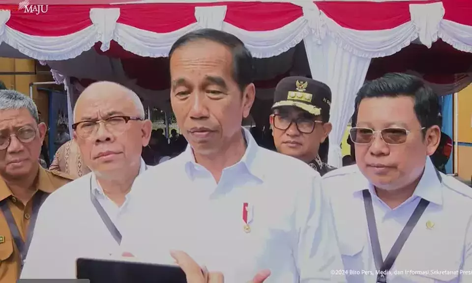 Presiden Jokowi saat kunjungan kerja ke Kabupaten Paser, Kalimantan Timur, Kamis, 26 September 2024. (Istimewa