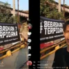 Viral spanduk dukungan terhadap ketujuh terpidana di beberapa titik Jalan Perjuangan (Jl Saladara) (Foto: @ada