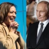 Foto Kombinasi; Kamala Harris dan Vladimir Putin