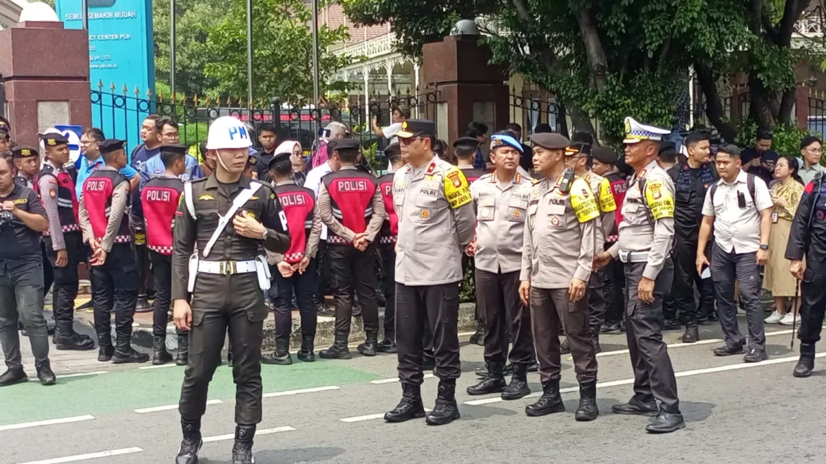 Pengamanan di kawasan Kedubes Vatikan Jakarta Pusat (Dok.Polres Jakpus)