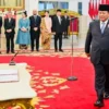 Presiden Prabowo Subianto melantik para menteri Kabinet Merah Putih 2024-2029 di Istana Negara, Jakarta, pada