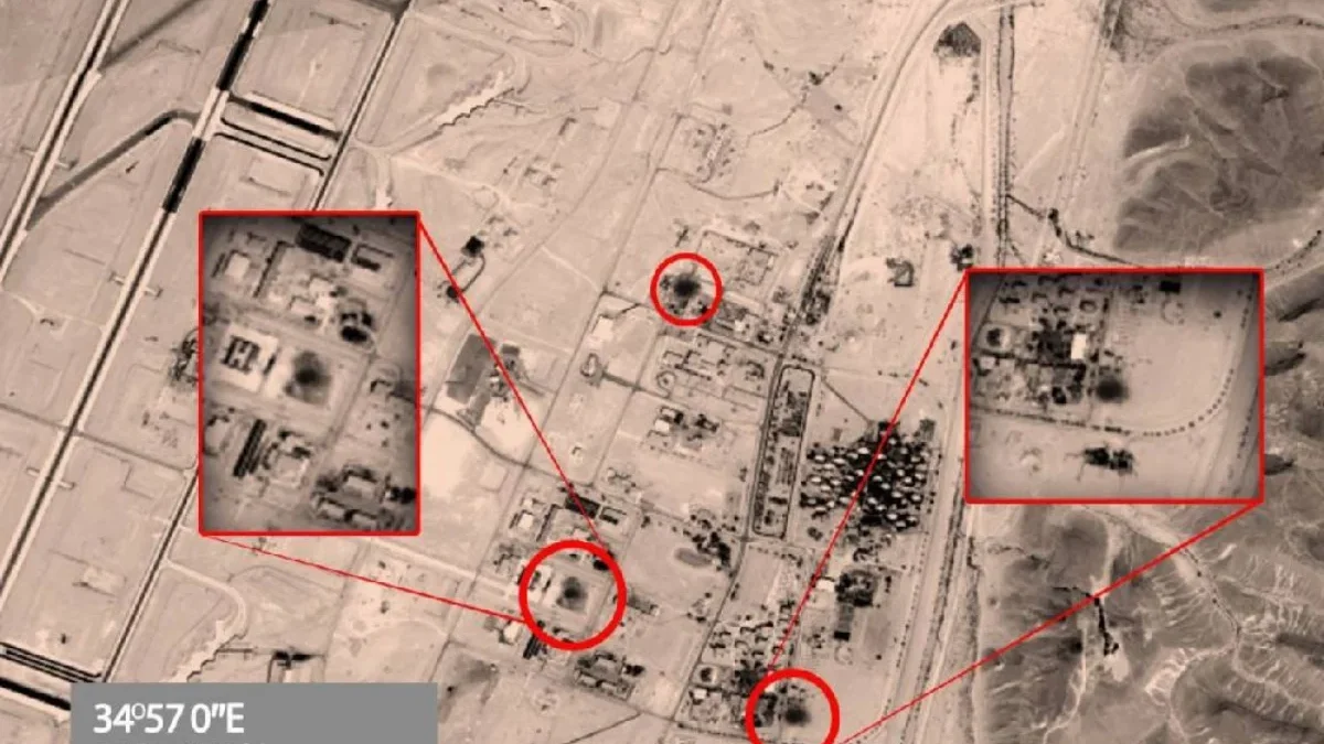 Gambar citra satelit di Pangkalan Udara Nevatim Israel terkena serangan rudal Iran pada awal pekan ini. Ist/X