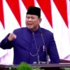 Presiden Prabowo Subianto memberikan sambutan usai pengambilan sumpah jabatan presiden, di DPR RI, Jakarta (20