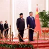 Kedatangan Presiden Prabowo Subianto di Great Hall of the People, Beijing disambut dengan penuh kehormatan ole