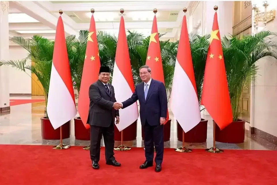 Presiden Prabowo Subianto bertemu dengan Perdana Menteri (PM) China Li Qiang di Great Hall of The People, Xich