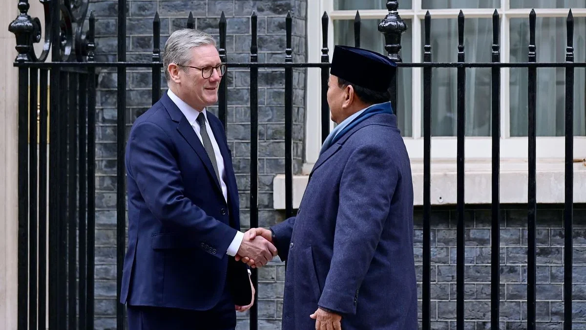 Presiden Prabowo Subianto bertemu dengan Perdana Menteri Inggris Keir Starmer di Downing Street, London, Inggr