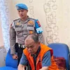 Kabag Ops Polres Solok Selatan, AKP Dadang Iskandar saat diruang pemeriksaan Polda Sumbar usai menembak Kasat