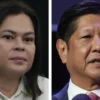 Wakil Presiden Filipina Sara Duterte dan Presiden Filipina Fedinand Marcos Jr (AP)