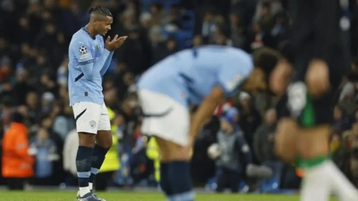 Manchester City gagal mempertahankan keunggulan tiga gol atas Feyenoord. (Action Images via Reuters/Jason Cair