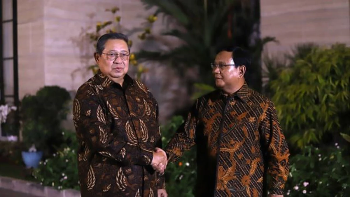 Presiden ke-8 RI Prabowo Subianto menemui Presiden ke-6 RI Susilo Bambang Yudhoyono (SBY)