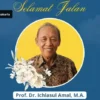 Rektor Universitas Gadjah Mada periode 1998-2002 Prof. Dr. Ichlasul Amal, M.A, tutup usia pada 82 tahun, Kamis