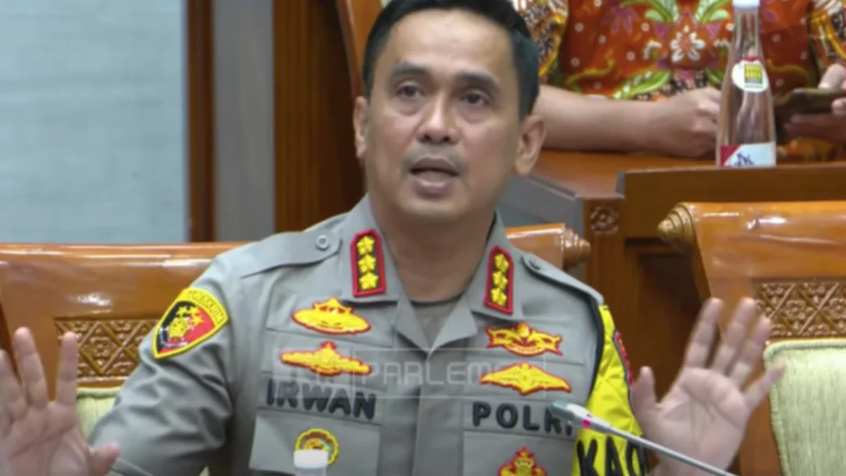 Kapolrestabes Semarang Kombes Irwan Anwar dalam RDP dengan Komisi III DPR, Selasa (3/12/2024). Foto: YouTube/D