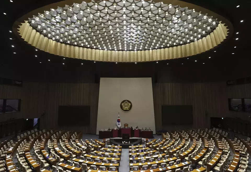 Ruang sidang pleno pemungutan suara pemakzulan Presiden Korea Selatan Yoon Suk Yeol akan berlangsung di Majeli