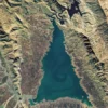 Danau Dukan di wilayah Kurdistan Irak tampak mirip dengan pohon Natal dari luar angkasa.(NASA/ESA/Alex Gerst/p