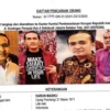 Surat Daftar Pencarian Orang (DPO) Harun Masiku 2020 dan 2024 (Repro KPK)