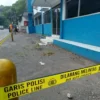 Pos Polisi Gentong, Tasikmalaya, dirusak orang tidak dikenal.