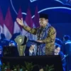 Presiden Prabowo saat menghadiri acara puncak perayaan Natal Nasional di Indonesia Arena, Jakarta, Sabtu (28/1